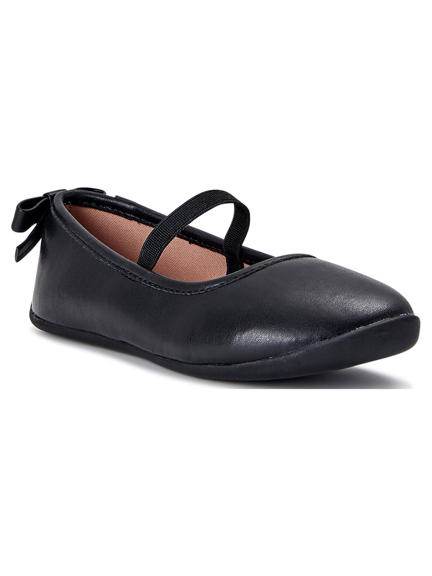【PORTERNA】Daliver Ribbon Flat Shoes Wonder Nation Toddler Girls Ballet Flats with Elastic Strap