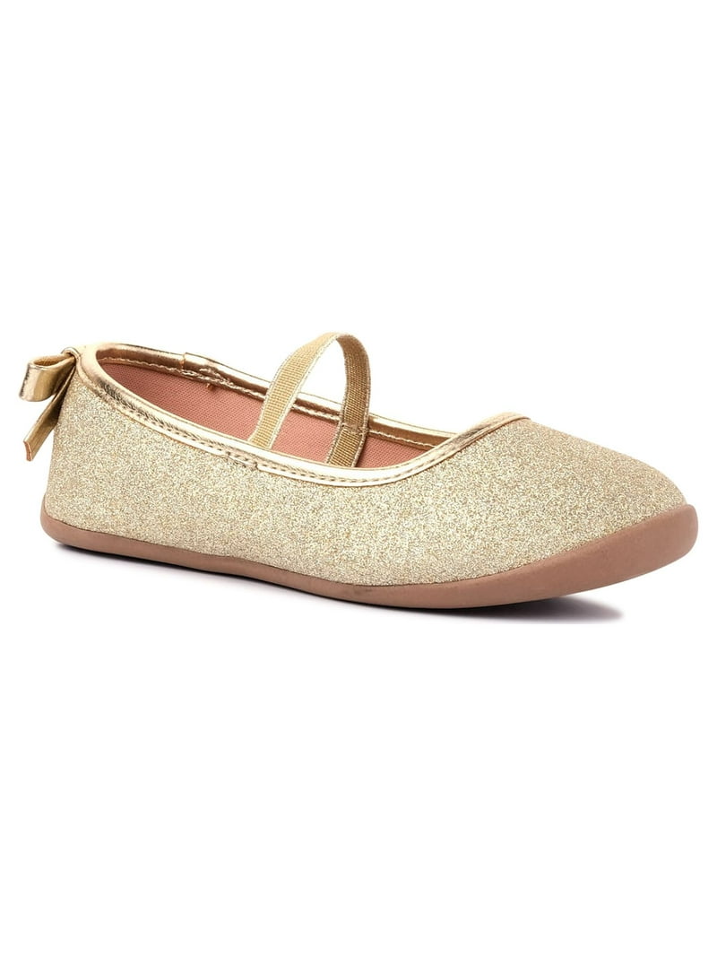 Wonder Nation Toddler Girls Ballet Flats Bow Detailing