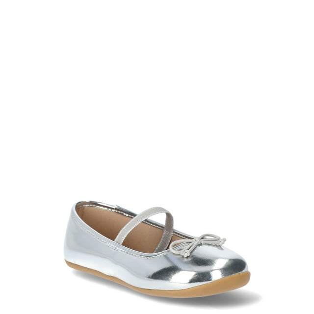 Wonder Nation Toddler Girl Bow Ballet Flat Dress Shoes