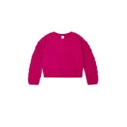 Wonder Nation Toddler Girls Cable Knit Sweater, Sizes 12M-5T