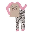thumbnail image 1 of Wonder Nation Toddler Girls' Cheetah Cotton Sleep Set, 2 Piece, 1 of 3