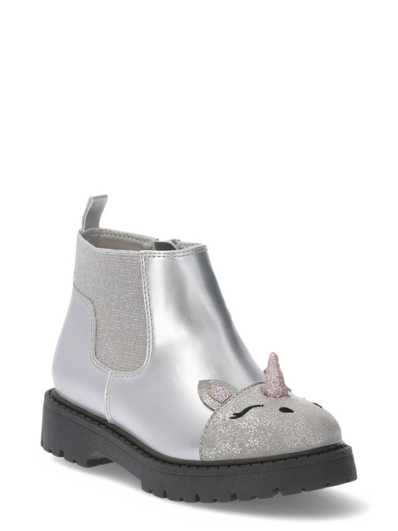 Wonder Nation Toddler Girls Chelsea Critter Boots Comfort