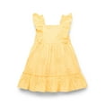 thumbnail image 1 of Wonder Nation Toddler Girls' Cotton Eyelet Dress with Flutter Sleeves, Sizes 12M-5T, 1 of 3
