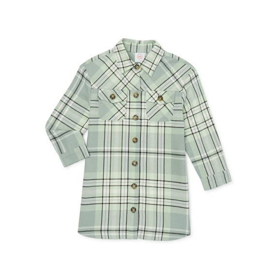 Wonder Nation Toddler Girls Flannel Dress, Sizes 12M-5T