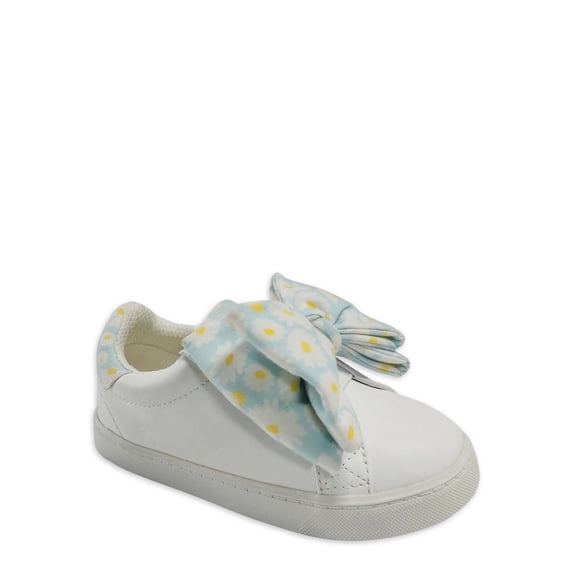 Wonder Nation Toddler Girls Gingham Bow Sneaker, Sizes 7-12