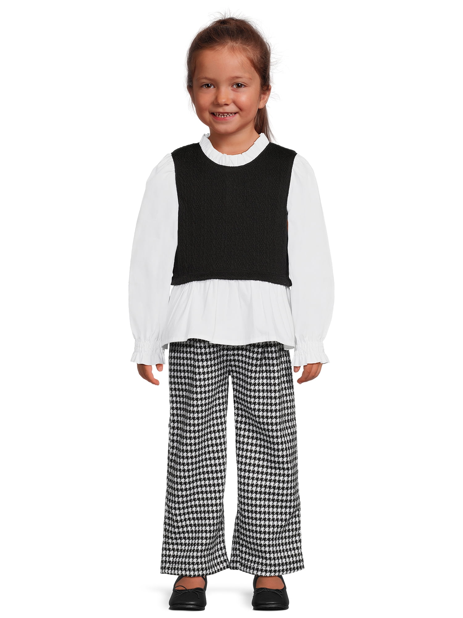 Wonder Nation Toddler Girls’ Holiday Vest and Pant Set, 2Piece, Sizes