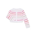 thumbnail image 1 of Wonder Nation Toddler Girls Crewneck Cardigan with Long Sleeves, Sizes 12M-3T, 1 of 3