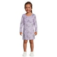 thumbnail image 1 of Wonder Nation Toddler Girls Long Sleeve Fleece Sleep Gown, Sizes 2T-5T, 1 of 5