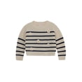 thumbnail image 1 of Wonder Nation Toddler Girls' Long Sleeve Stripe Daisy Sweater, Sizes 12M-3T, 1 of 6
