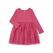 WONDER NATION Toddler Girls Tutu Dress with Long Sleeves, Sizes 12M-5T