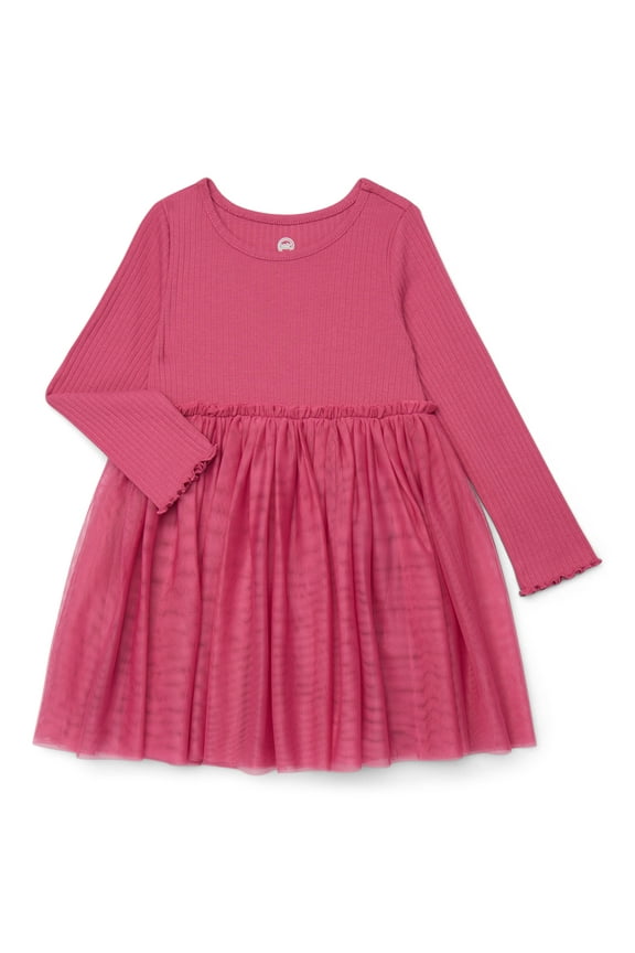 Toddler Girls Tutu Dress with Long Sleeves, Sizes 12M-5T