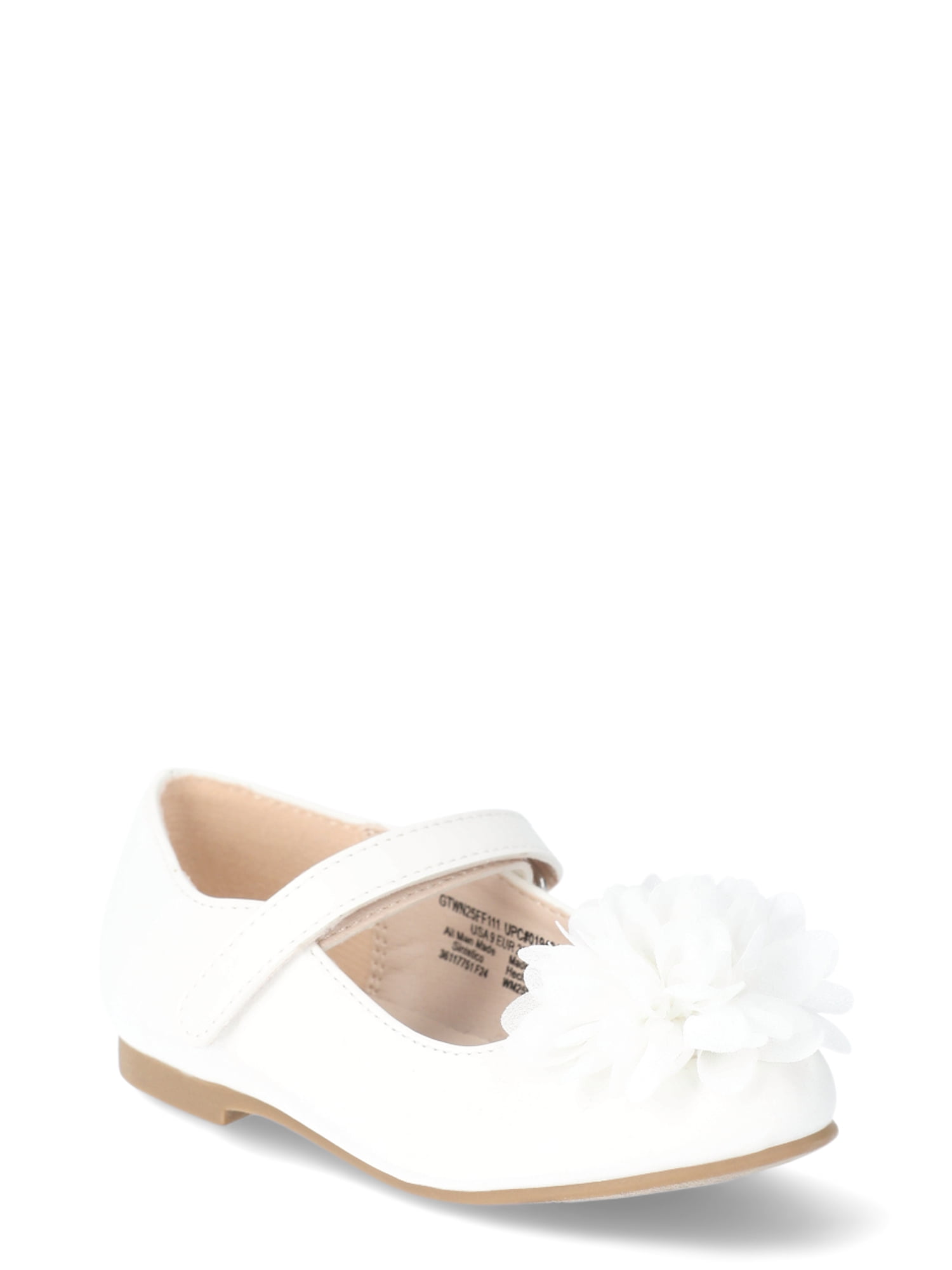 Wonder Nation Toddler Girls Mary Jane Ballet Flower Shoes