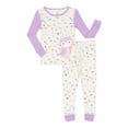 thumbnail image 1 of Wonder Nation Toddler Girls' Owl Cotton Sleep Set, 2 Piece, 1 of 3
