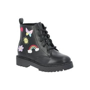 Wonder Nation Toddler Girls Combat Boots with Patches