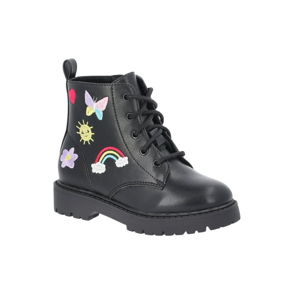 Wonder Nation Toddler Girls Combat Boots with Patches