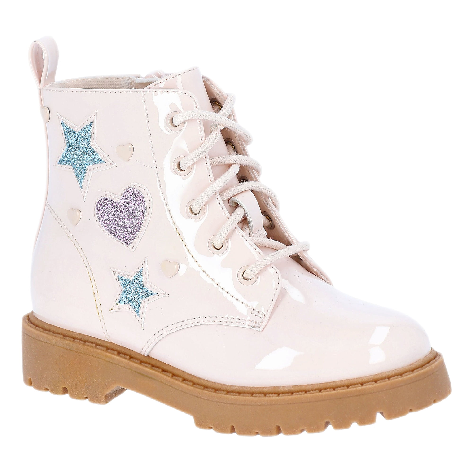 Wonder Nation Toddler Girls Combat Boots with Patches
