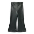 thumbnail image 1 of Wonder Nation Toddler Girls Faux Leather Pull On Flare Pants, Sizes 12M-5T, 1 of 5