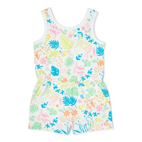Wonder Nation Toddler Girls Print Romper