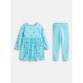 thumbnail image 1 of Wonder Nation Toddler Girls Printed Dress and Leggings Outfit Set, 2-Piece, Sizes 18M-5T, 1 of 5