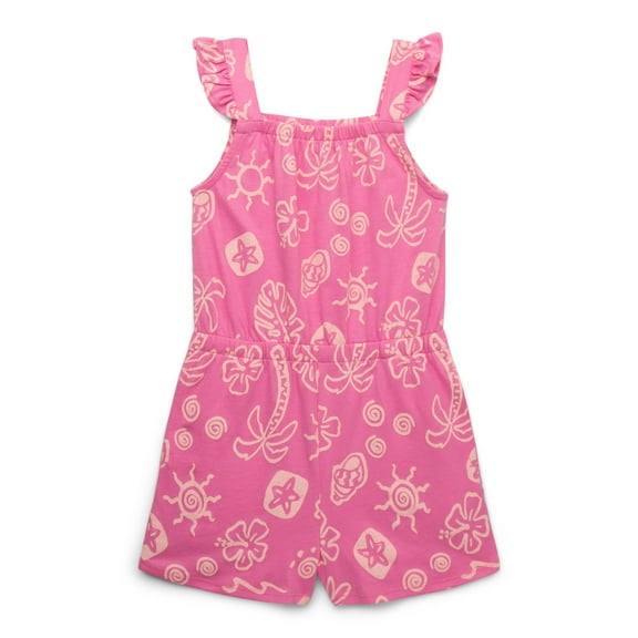 Wonder Nation Printed Flutter Sleeve Romper, Sizes 12M-5T
