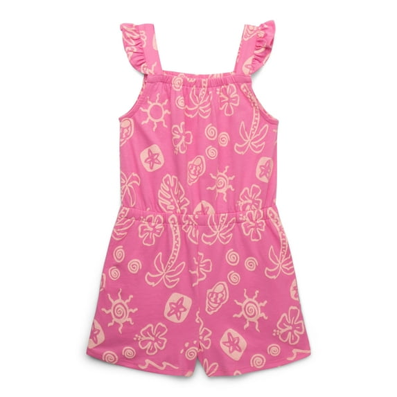 Wonder Nation Printed Flutter Sleeve Romper, Sizes 12M-5T
