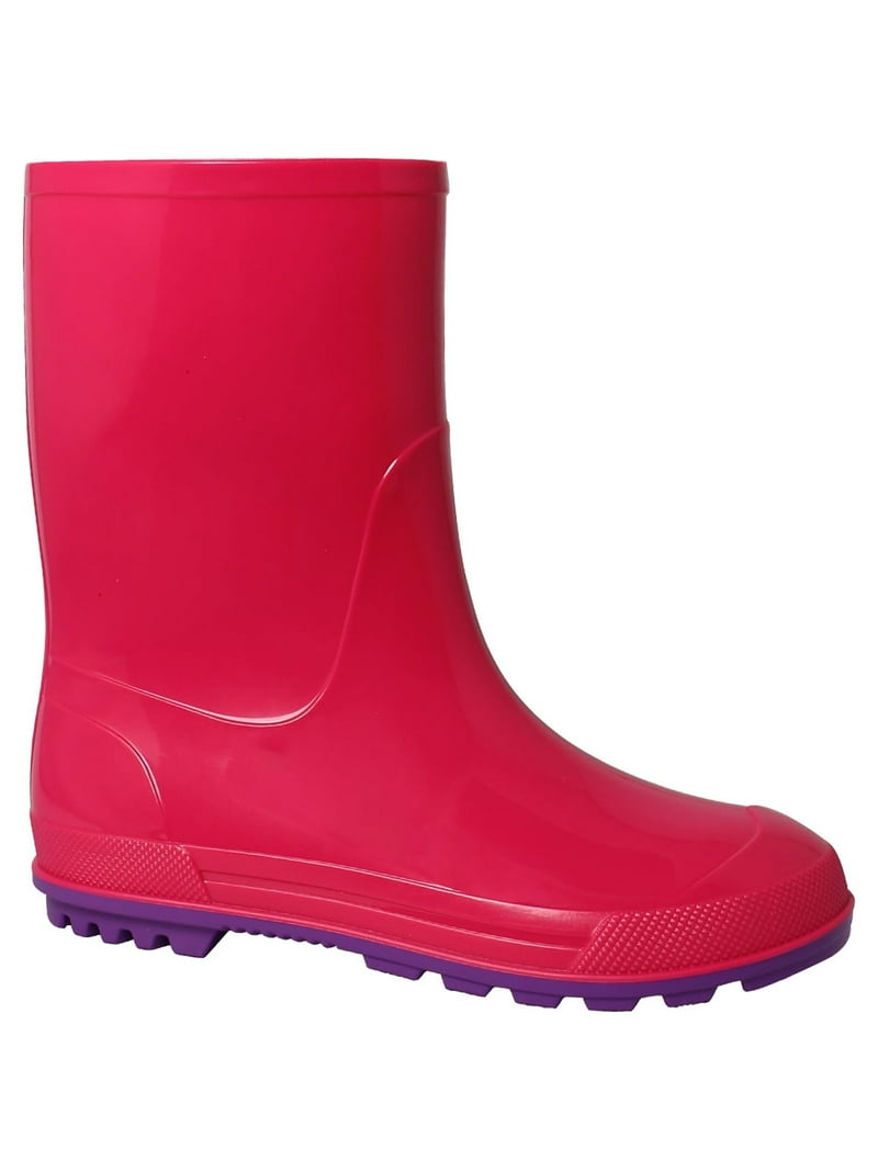 Wonder Nation Girls Rain Boots Waterproof Rubber Kids Puddle Boots