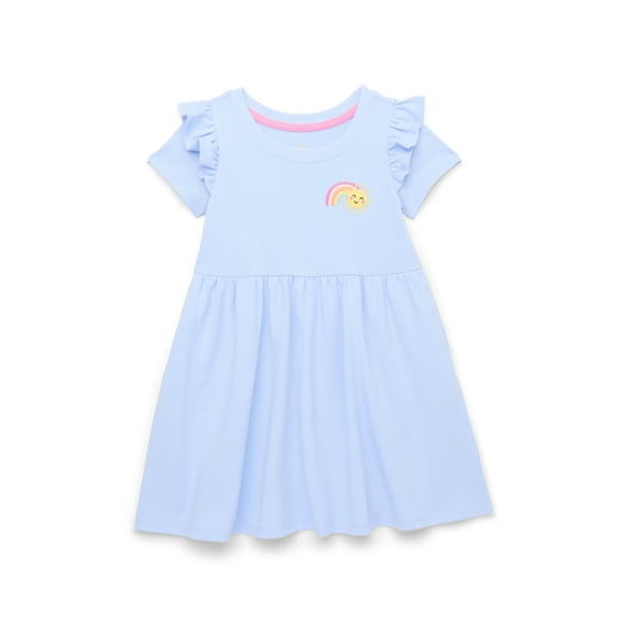 Wonder Nation Toddler Girls Ruffle Dress, Sizes 12M-5T