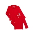 thumbnail image 1 of Wonder Nation Toddler Girls School Uniform Long Sleeve Interlock Polo Shirt, 2-Pack, 1 of 3