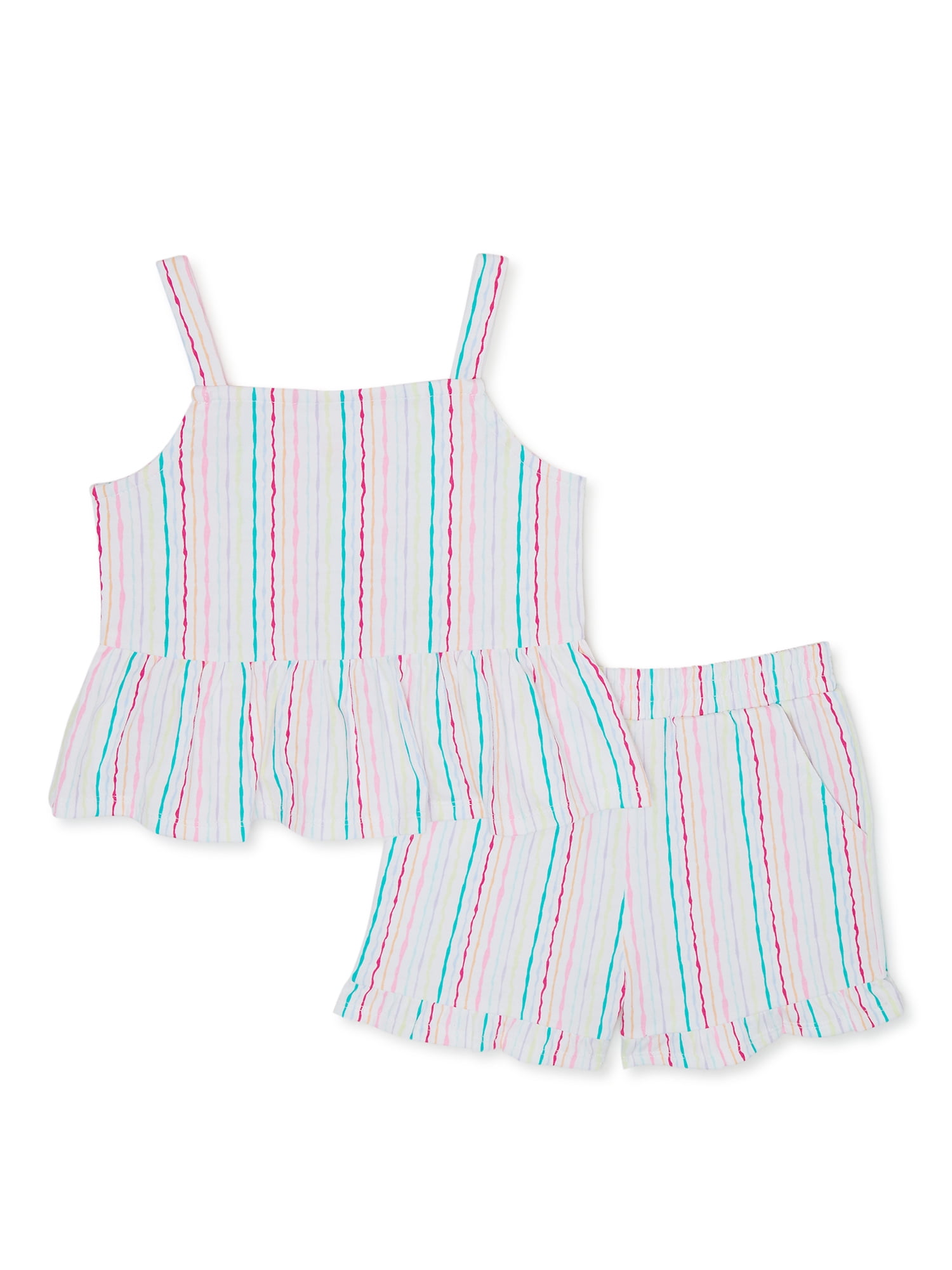 Wonder Nation Toddler Girls Short Set, Sizes 12M-5T - Walmart.com