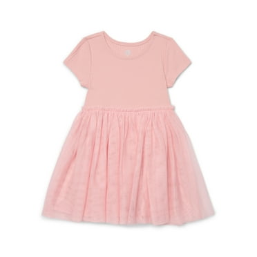 Wonder Nation Toddler Girls Tutu Dress with Short Sleeves, Sizes 12M-5T