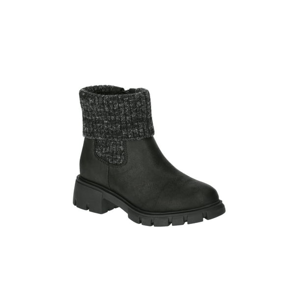 Wonder Nation Toddler Girls Sweater Knit Faux Leather Boots