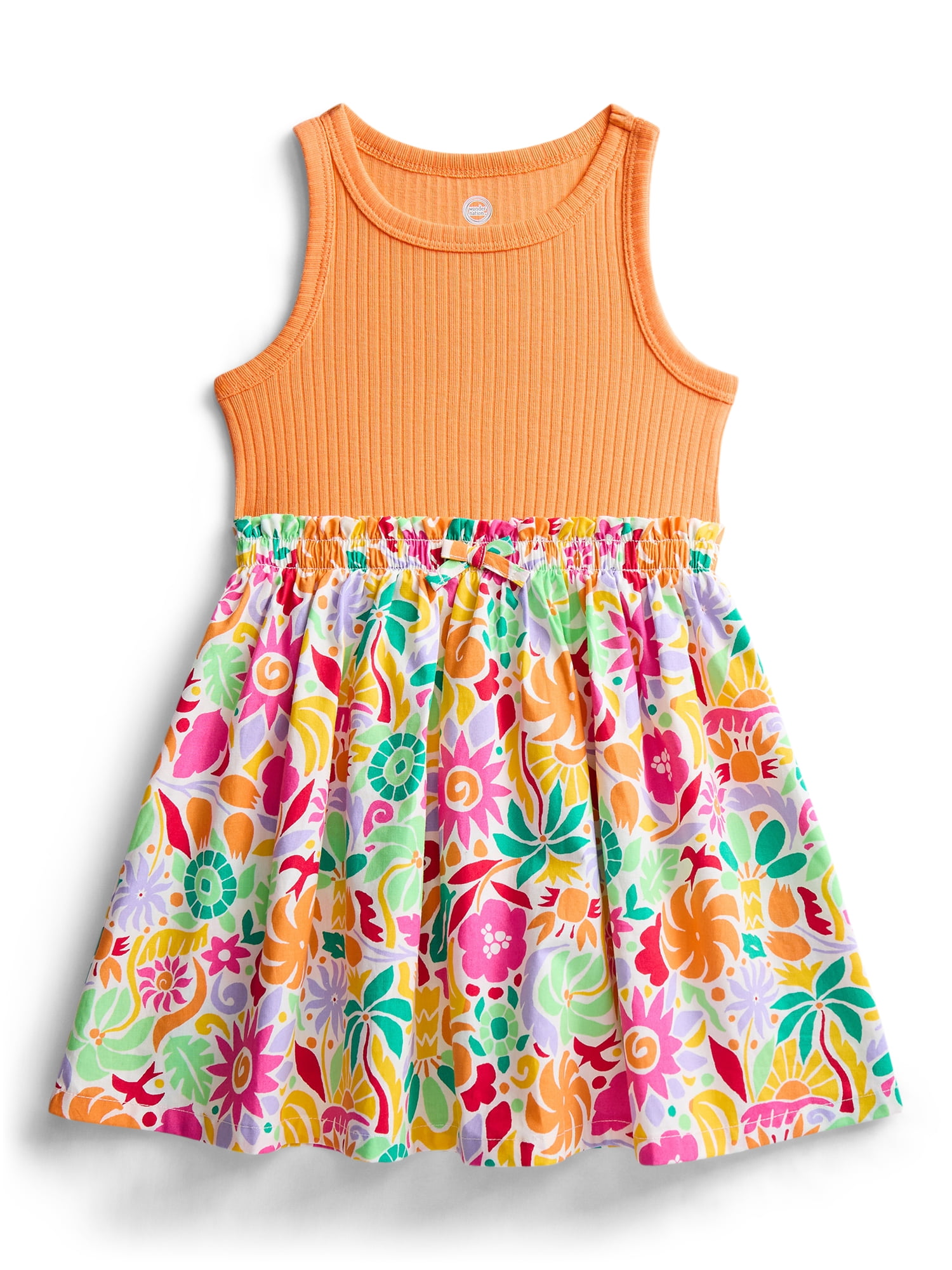 Wonder Nation Toddler Girls Printed Tank Dress, Sizes 12M-5T