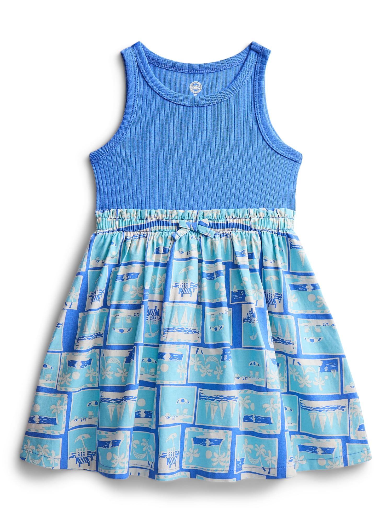 Wonder Nation Toddler Girls Printed Tank Dress, Sizes 12M-5T