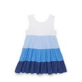 thumbnail image 1 of Wonder Nation Toddler Girls Tiered Colorblock Dress, Sizes 12M-5T, 1 of 3