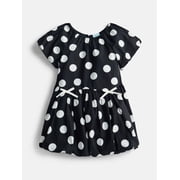 Wonder Nation Toddler Girls' Print Cotton Dress with Bubble Hem, Sizes 12M-5T