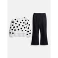 thumbnail image 1 of Wonder Nation Toddler Girls Crewneck and Flare Leggings, 2-Piece,Outfit Set, Sizes 12M-5T, 1 of 5