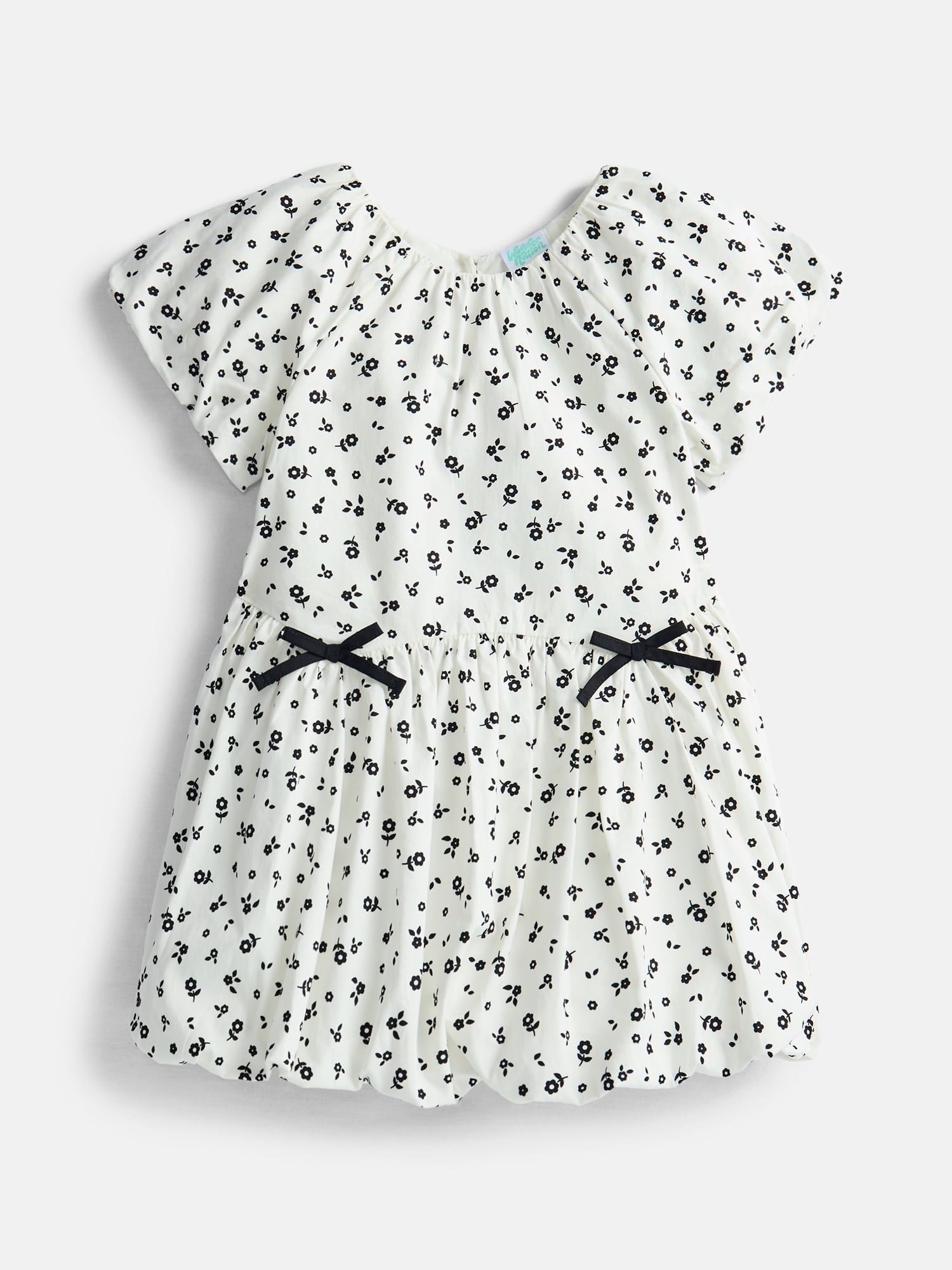 Toddler Girls' Print Cotton Dress with Bubble Hem, Sizes 12M-5T