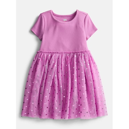 Wonder Nation Toddler Girls' Tutu Dress with Short Sleeves, Sizes 12M-5T