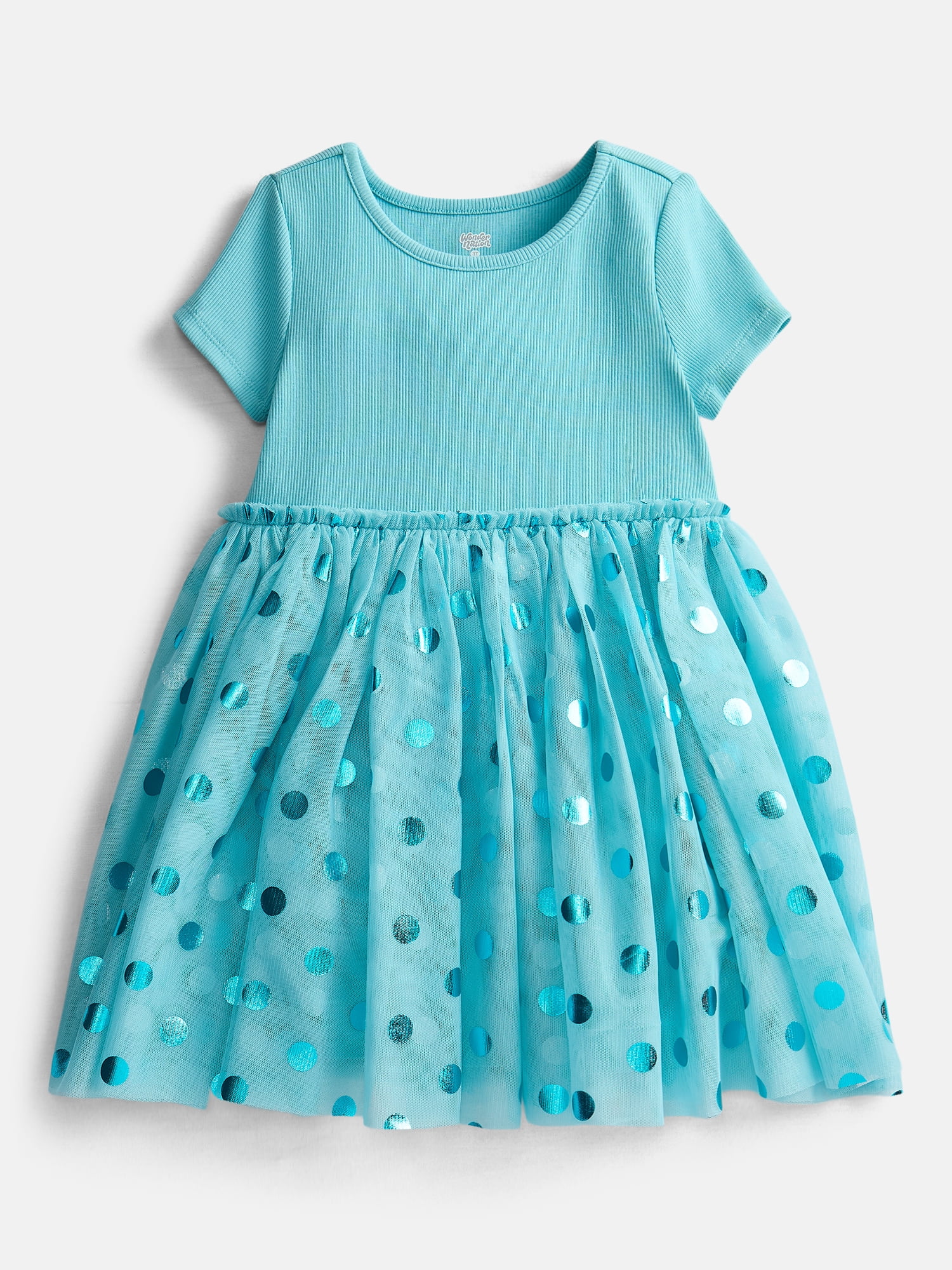 Wonder Nation Toddler Girls' Tutu Dress with Short Sleeves, Sizes 12M-5T
