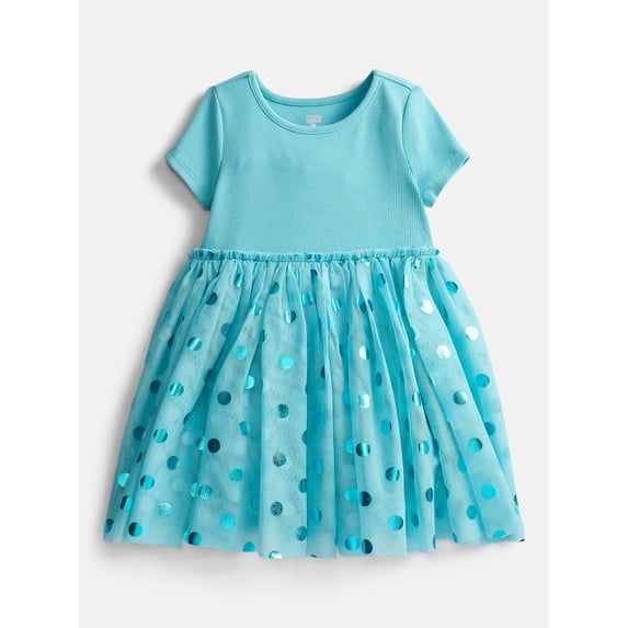 Wonder Nation Toddler Girls' Tutu Dress with Short Sleeves, Sizes 12M-5T