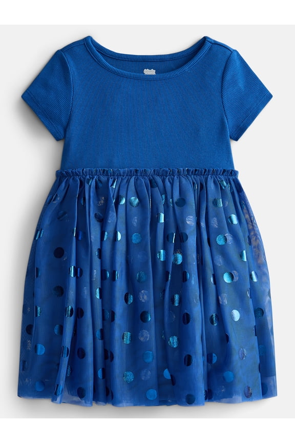 Toddler Girls' Tutu Dress with Short Sleeves, Sizes 12M-5T