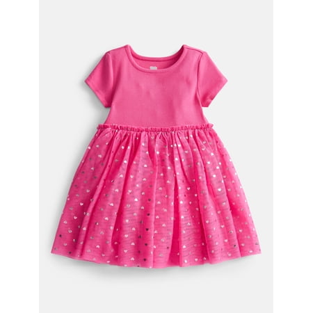 Wonder Nation Toddler Girls' Tutu Dress with Short Sleeves, Sizes 12M-5T