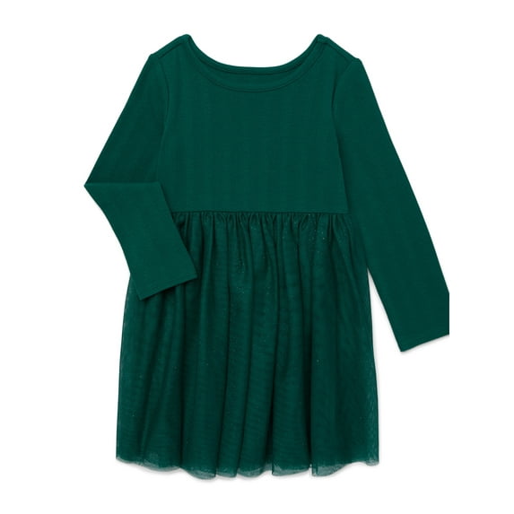 Wonder Nation Toddler Girls Tutu Dress with Long Sleeves, Sizes 12 Months-5T