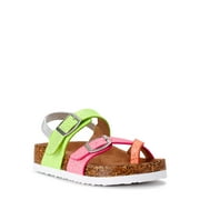 Wonder Nation Toddler Girls Two Buckle Toe Sandals, Sizes 7-12