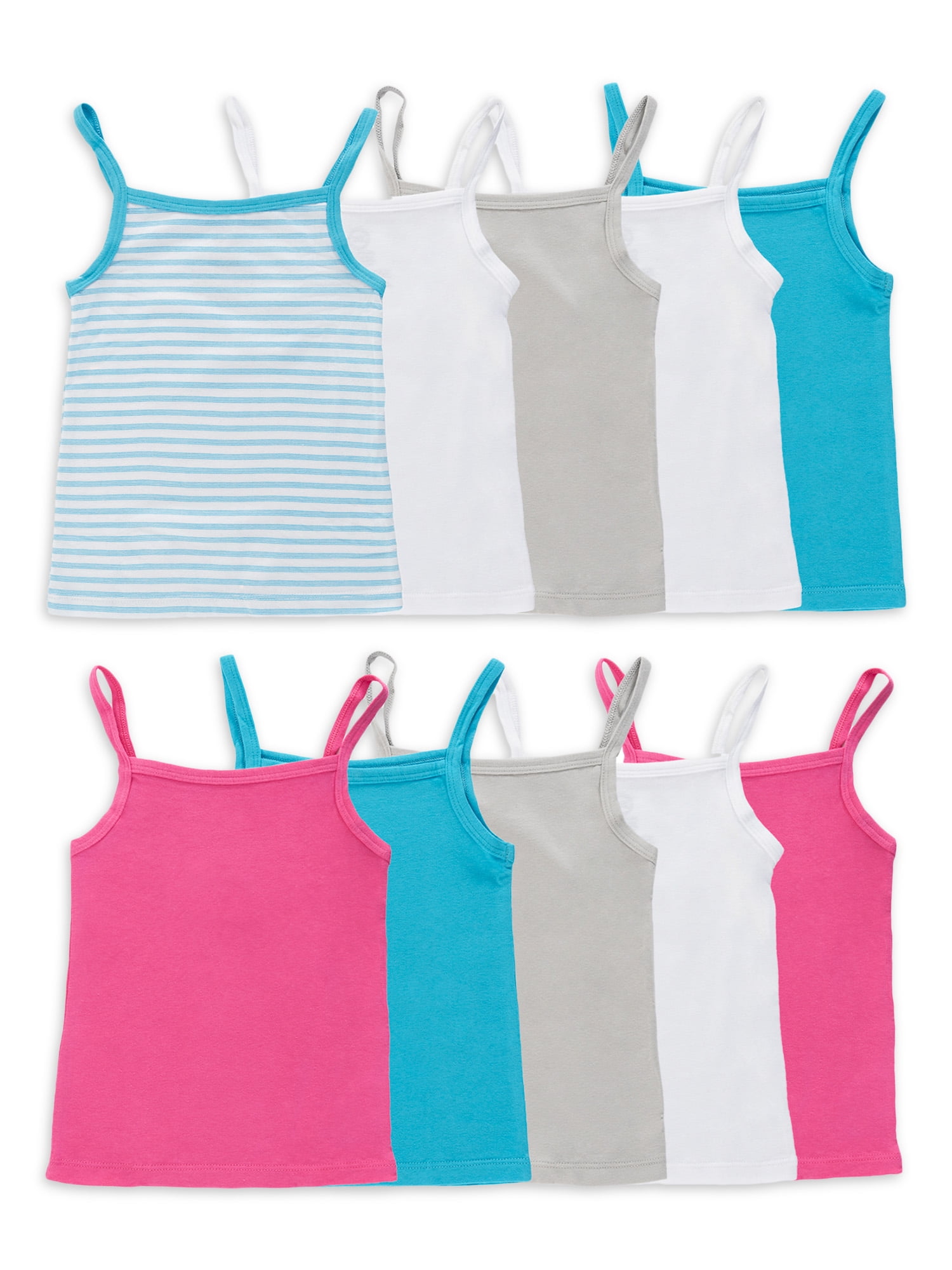 Wonder Nation Girls 5 Pack Cami Camisoles