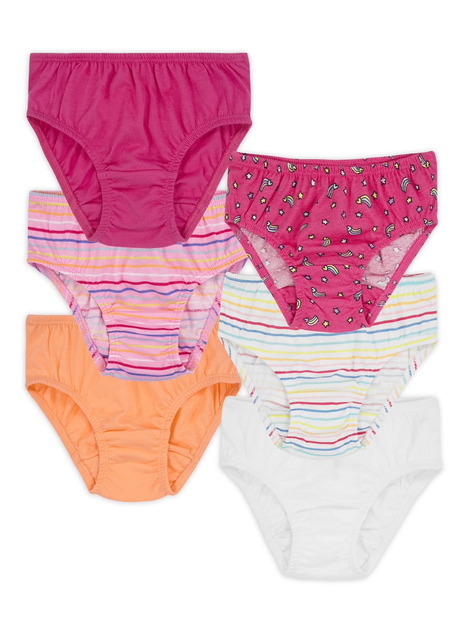 Wonder Nation Toddler Girls Underwear Briefs, 6-Pack, Sizes 2T-5T