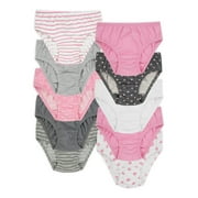 Wonder Nation Toddler Girls' Underwear Briefs, Sizes 2T-3T, Multi-Color (10 Per Pack)