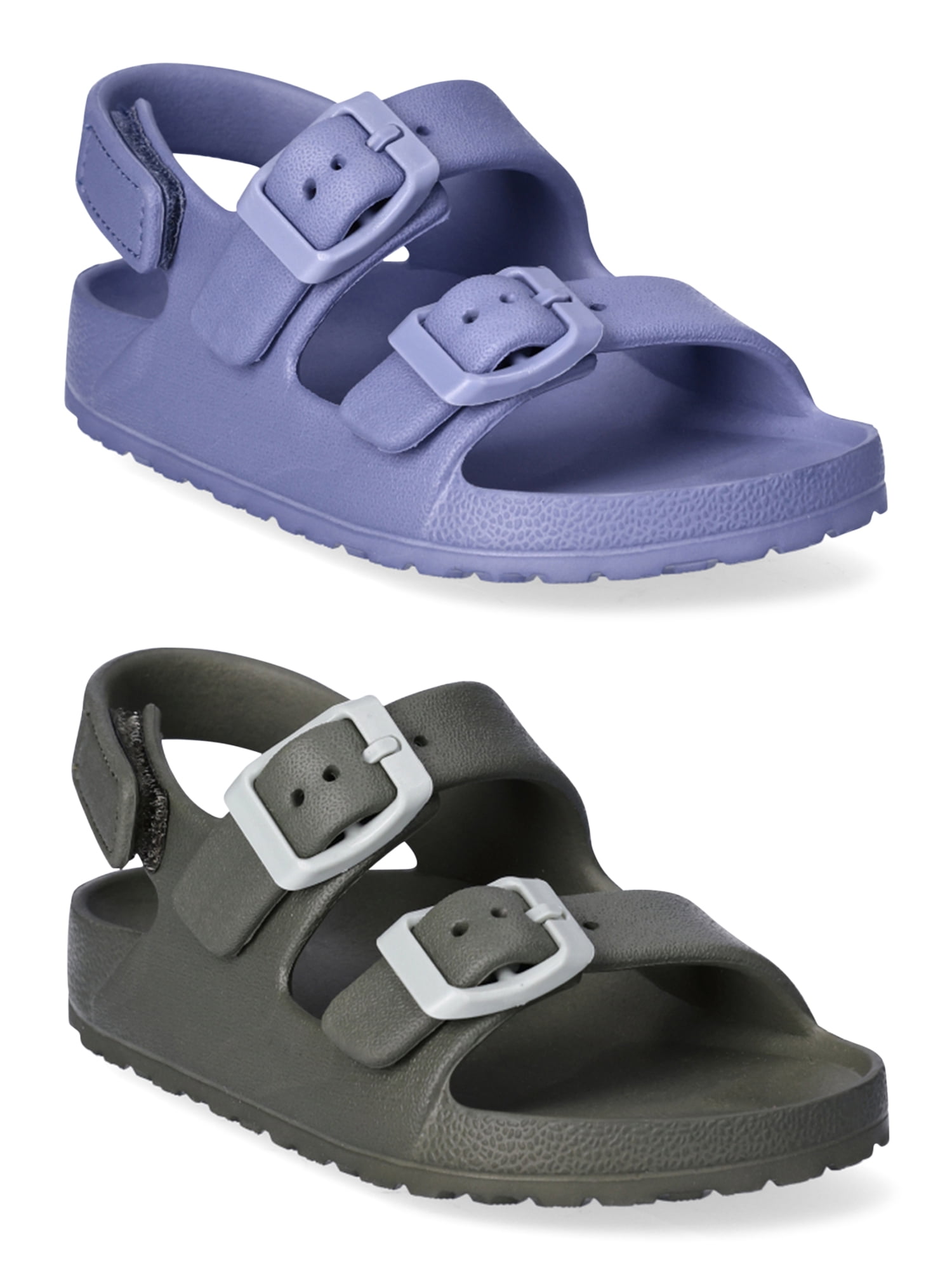 Wonder Nation Toddler Kids Buckle EVA Sandals 2-Pack