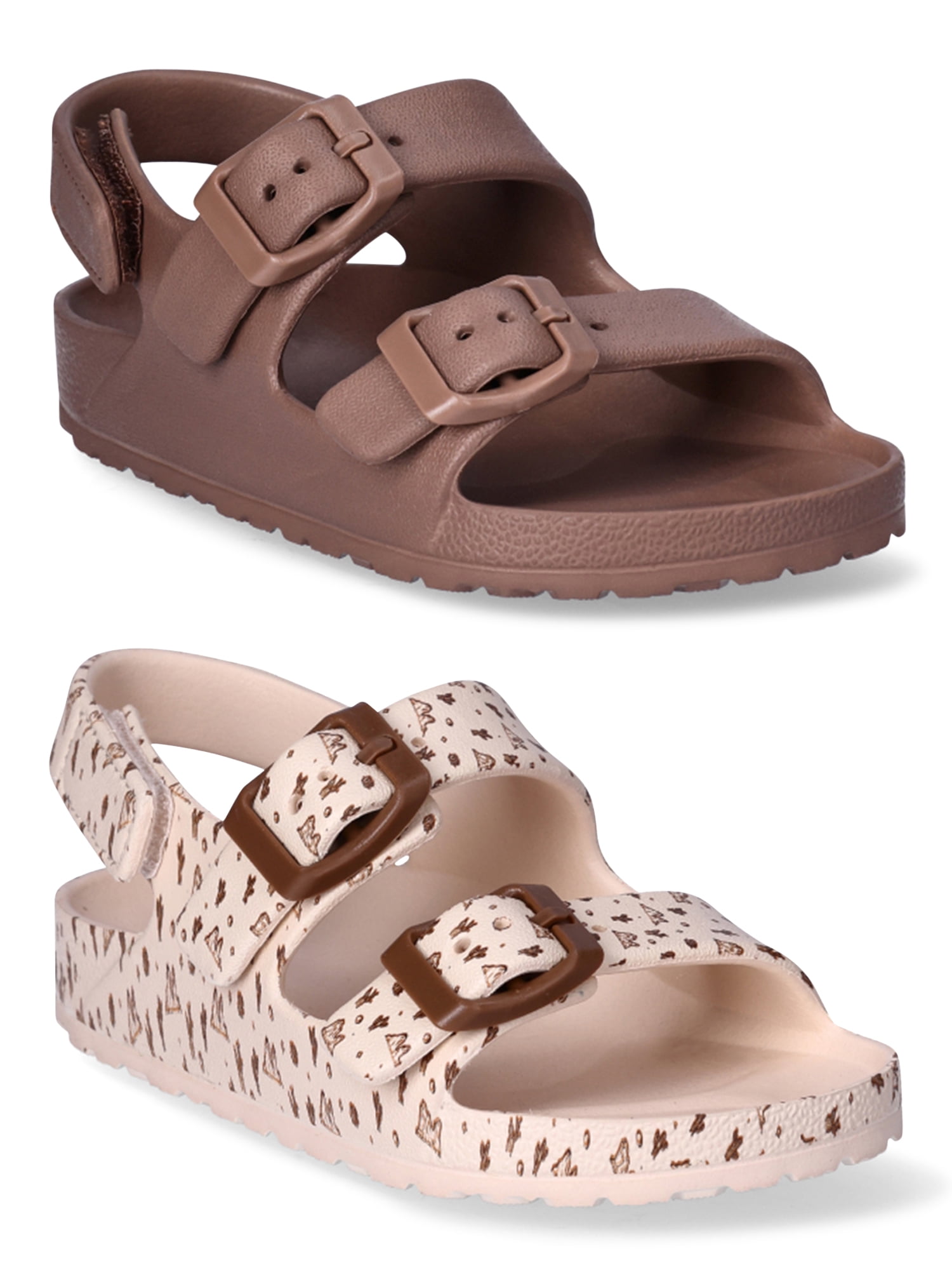 Wonder Nation Toddler Kids Buckle EVA Sandals 2-Pack