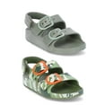 thumbnail image 1 of Wonder Nation Toddler Kids EVA Two Buckle Sandal, 2- Pack, 1 of 8
